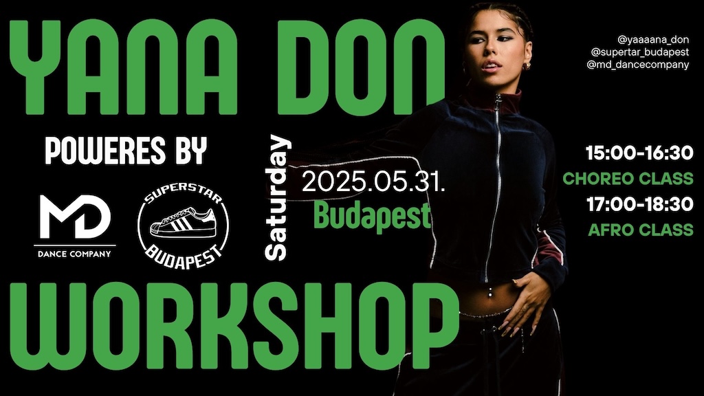 Yana Don Workshop – MD Dance Studio , Május 31. Szombat